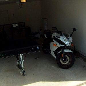 In the garage