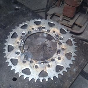 R6 inner sprocket cut out ring  insert after welding
